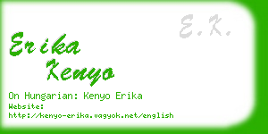 erika kenyo business card